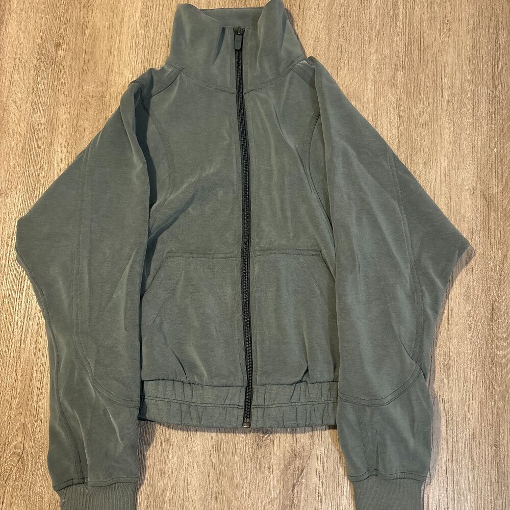 lululemon softstreme full zip - spruce green